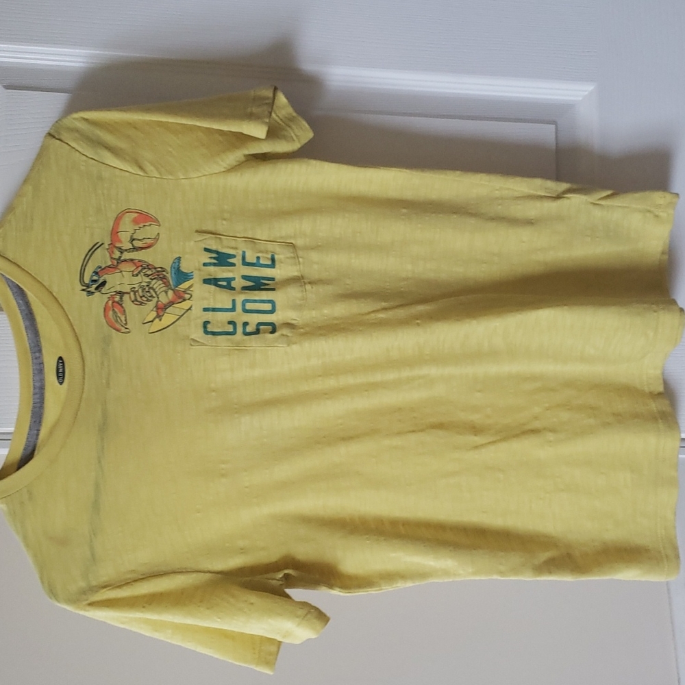 Old Navy Short Sleeve Tee Claw Some Yellow Size XL